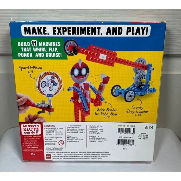 NEW Lego Klutz Gadgets Kit With 58 Pieces & Instructions To Build 11 Machines - Picture 4 of 4